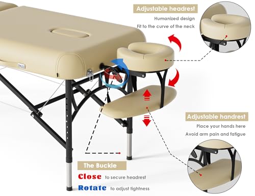 CLORIS 84" Portable Massage Table with Carrying Bag Z191211