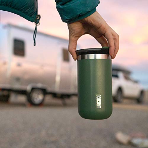 WACACO Octaroma Classico Vacuum Insulated Coffee Mug, Double-wall Stainless Steel, 6 fl oz, Carmine Red Z33030