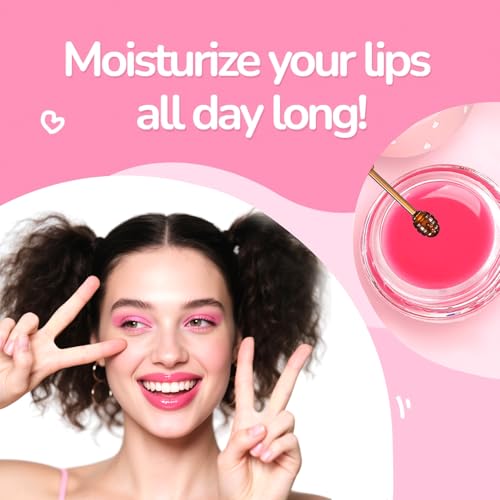 6 PCS Bee Lip Balm Mask Honey Pot, Moisturizing Overnight Lip Care M561365