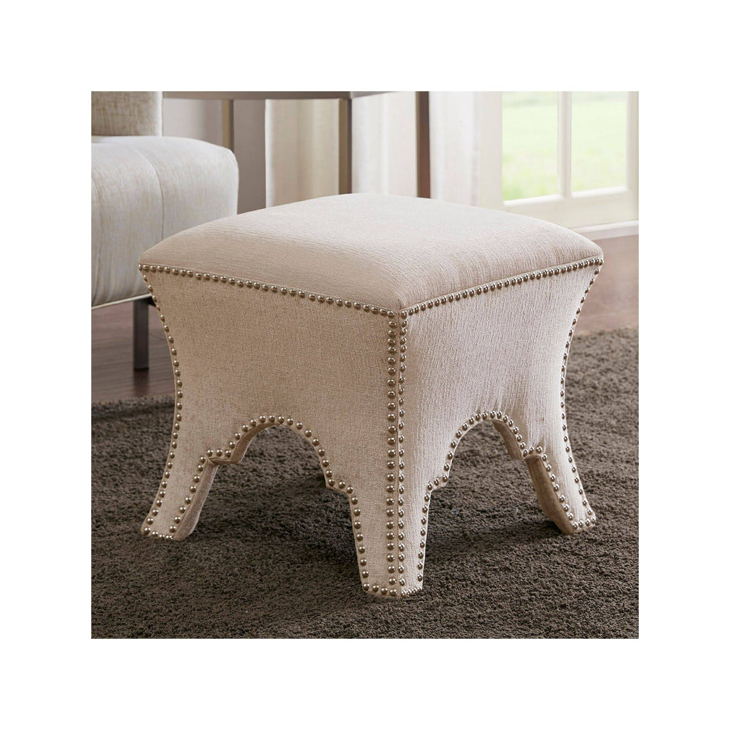 Madison Park Cream Eliza Ottoman L910428