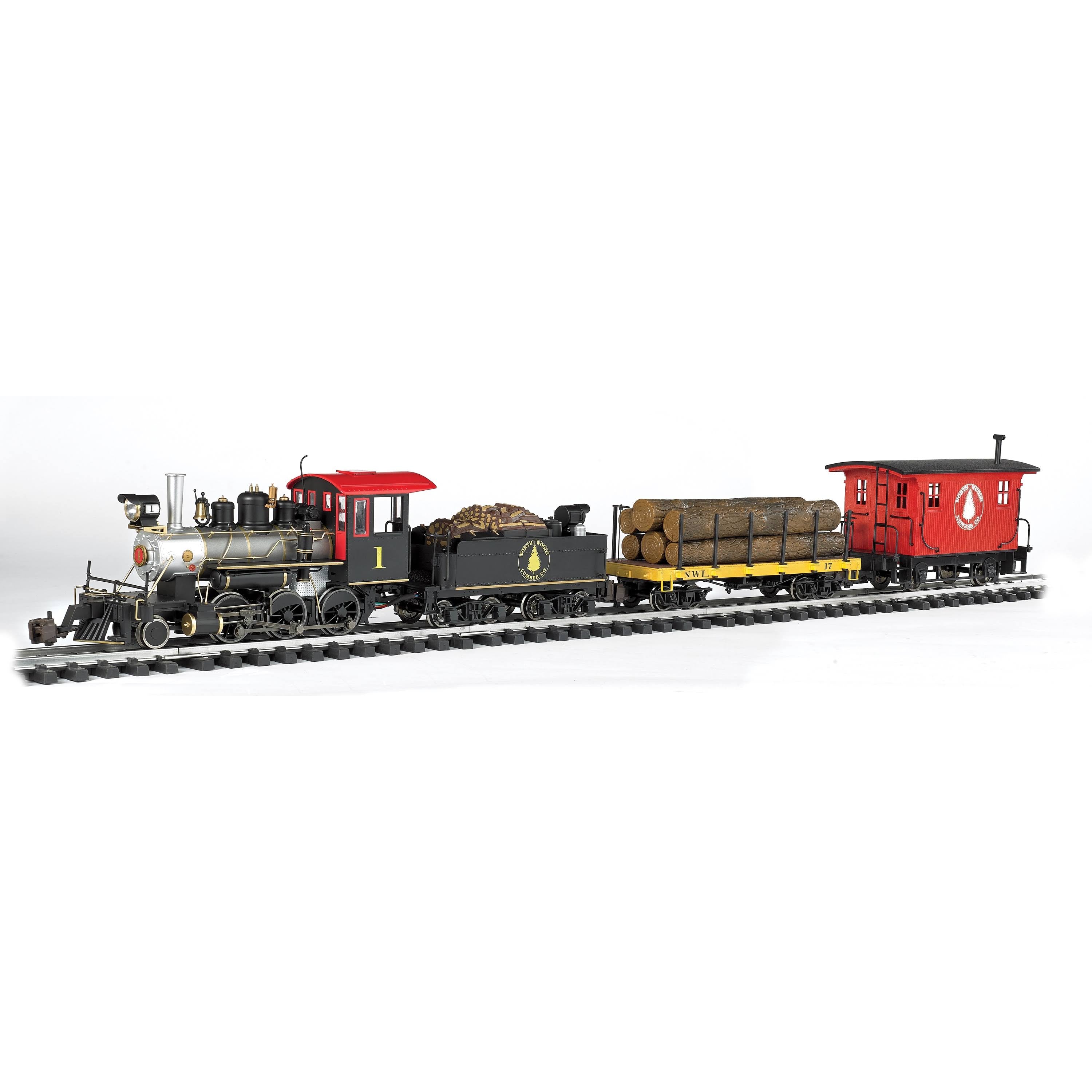 Bachmann Trains - North Woods Logger Ready to Run Electric Train Set - Large G Scale - Megean