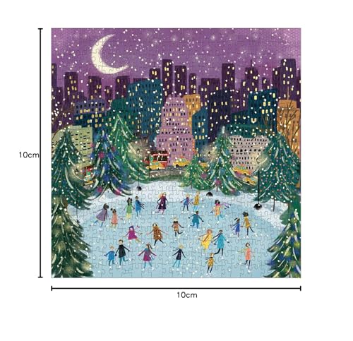 Galison Winter Lights Foil Puzzle, 500 Pieces, 20" x 20" Holiday Jigsaw Puzzle P8985