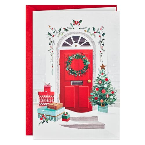 Hallmark Boxed Christmas Cards with Envelopes, Red Front Door R43126