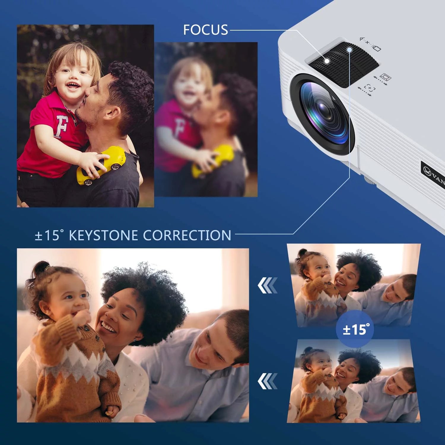 VANKYO Leisure 470 HD Mini Projector with Roku Express Streaming Player W214069