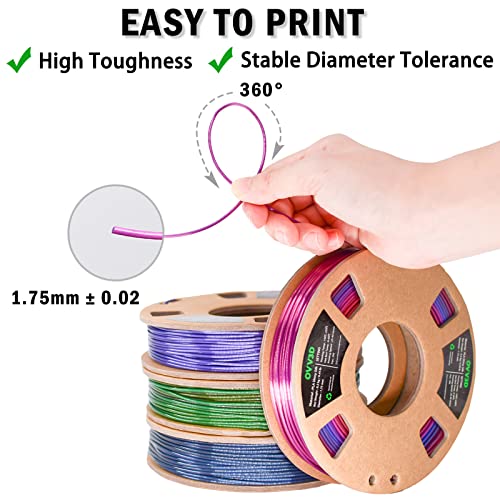 OVV3D Wood PLA Filament Bundle 1.75mm 200g 4 Pack Y521193