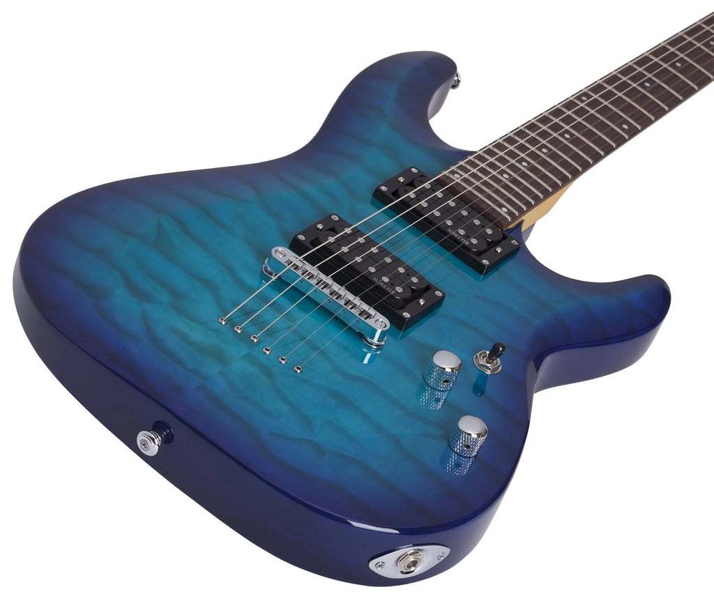 Schecter Guitar Research C-6 Plus Electric Guitar Ocean Blue Burst H82297