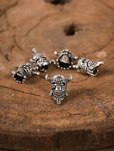 HAQUIL Skull Viking Beads Combo 5 pcs for Hair H2684