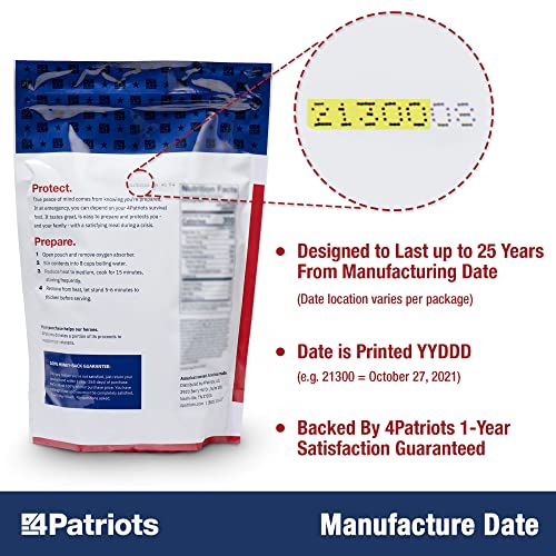 4Patriots 2-Week Survival Food Kit, 84 Servings, 25-Year Shelf Life T5486