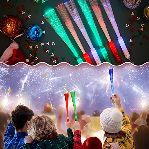 Kasyat 10 Pieces LED Fiber Optic Glow Wands for Party Favors P397