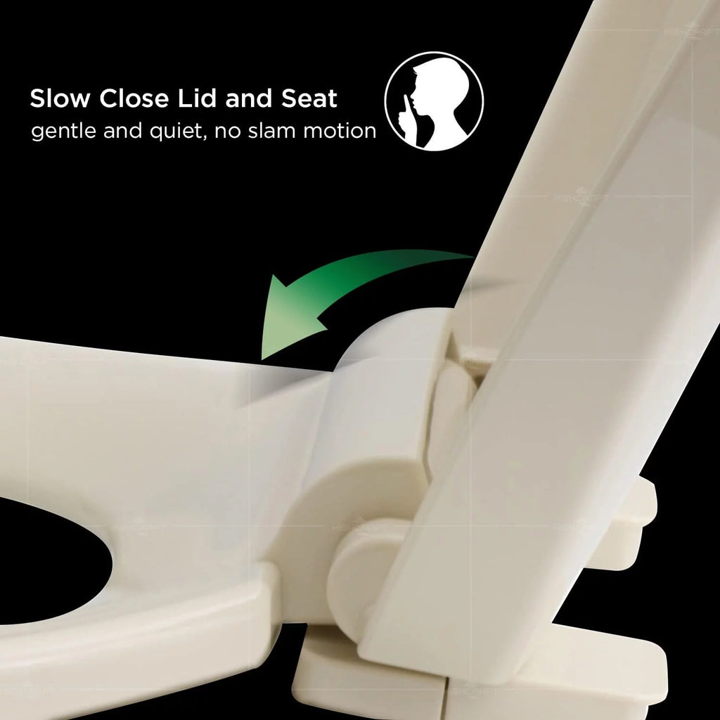 B4TSPR Round Plastic Toilet Seat Slow Close Easy Remove O175292