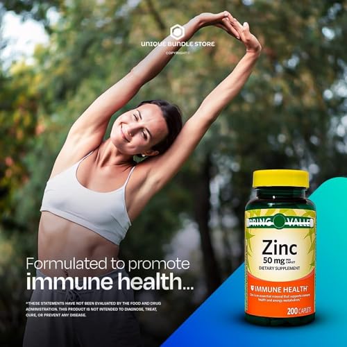 Zinc 50mg, 200 Caplets Dietary Supplement with 7 Day Pill Organizer (Pack of 3) F7652