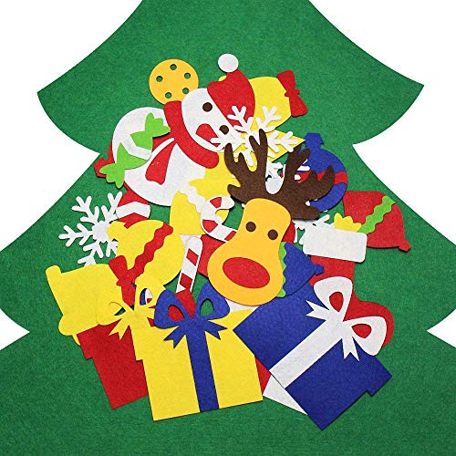 YEAHBEER Felt Christmas Tree for Toddlers with 30 Ornaments J4656
